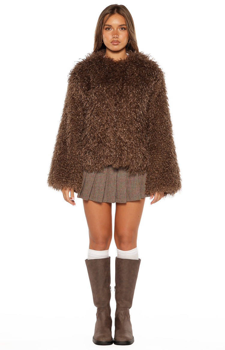 Margot Brown Shaggy Fur Jacket — 6