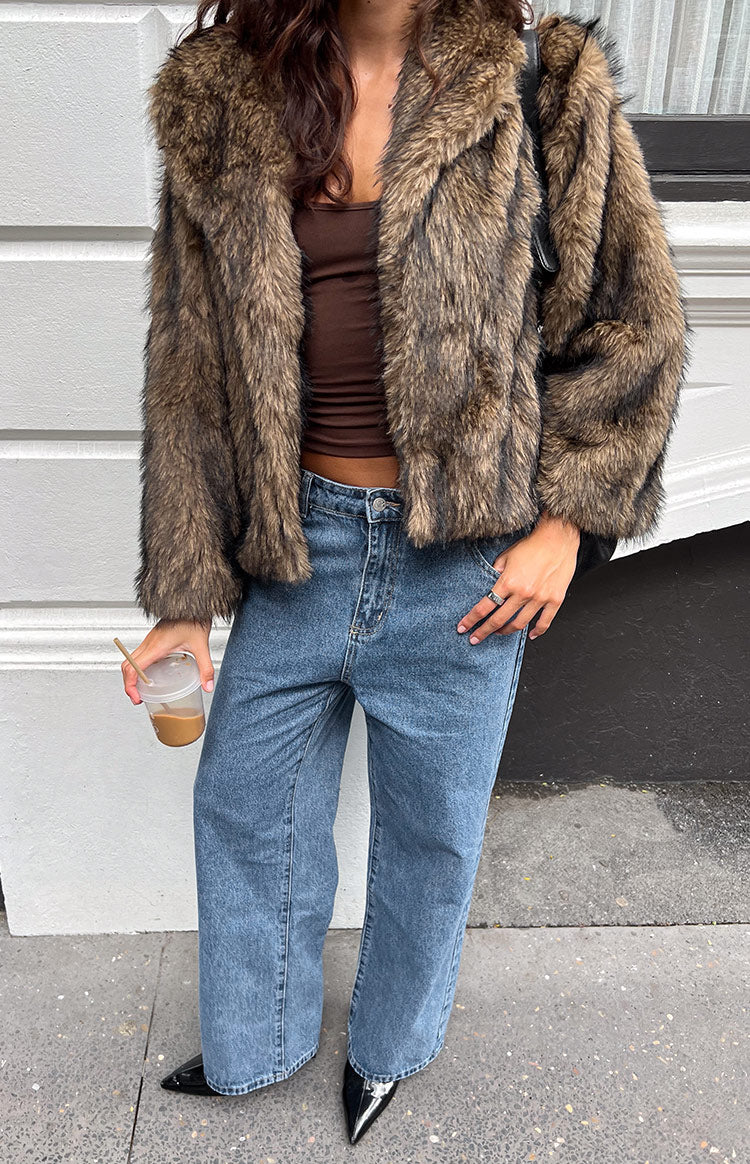 It Girl Chocolate Faux Fur Jacket — 13