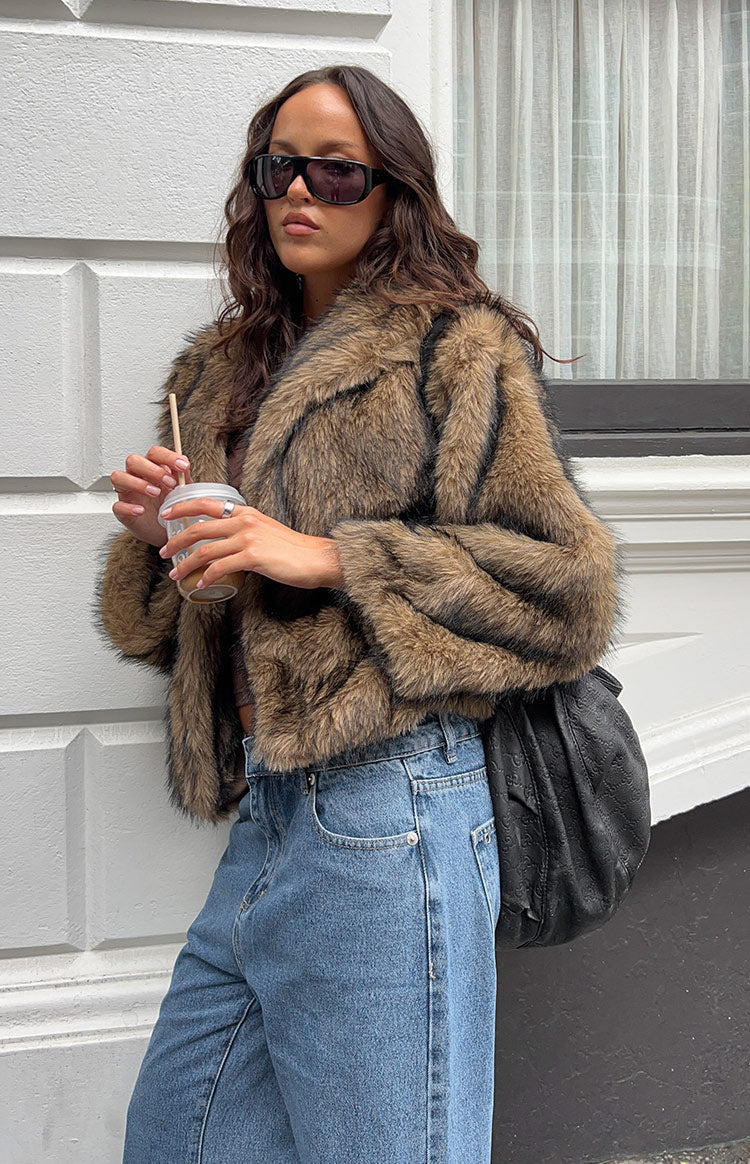 It Girl Chocolate Faux Fur Jacket — 12