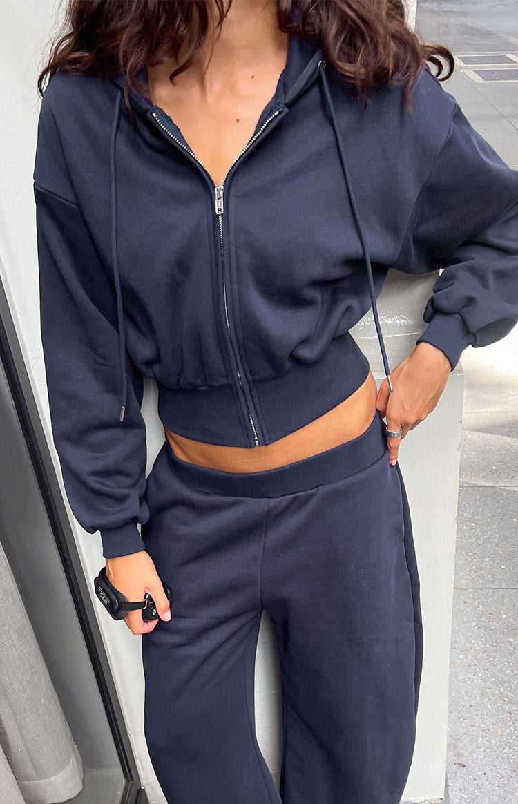 Dora Navy Zip Hoodie Sweater — 2