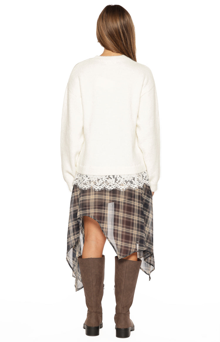 Lolly Cream Lace Trim Knit — 10