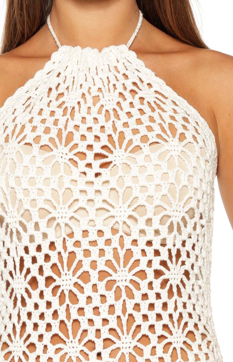 Marlon White Crochet Mini Dress — 9