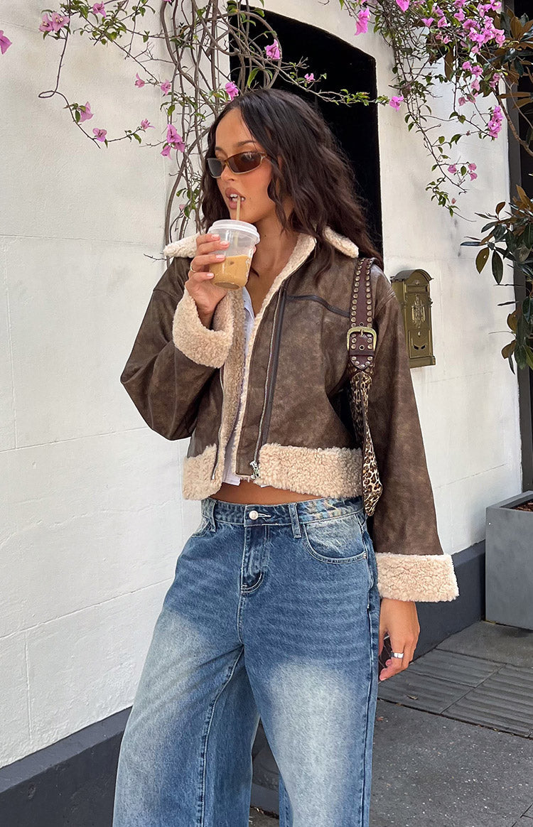Cloud Brown Aviator Jacket — 3