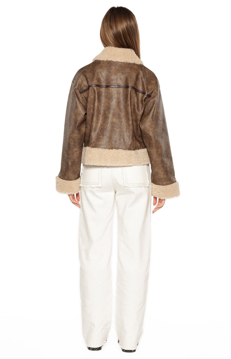 Cloud Brown Aviator Jacket — 7