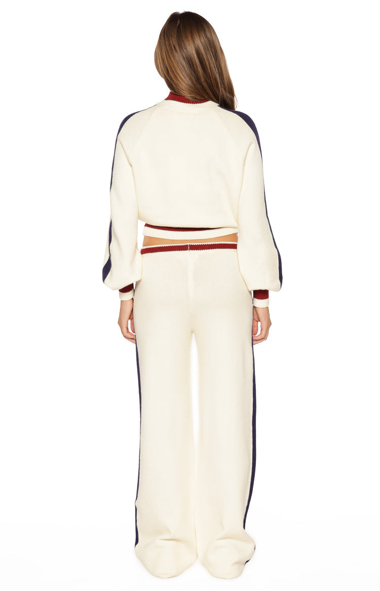 Liberty Cream Knit Jacquard Zip Sweater — 11