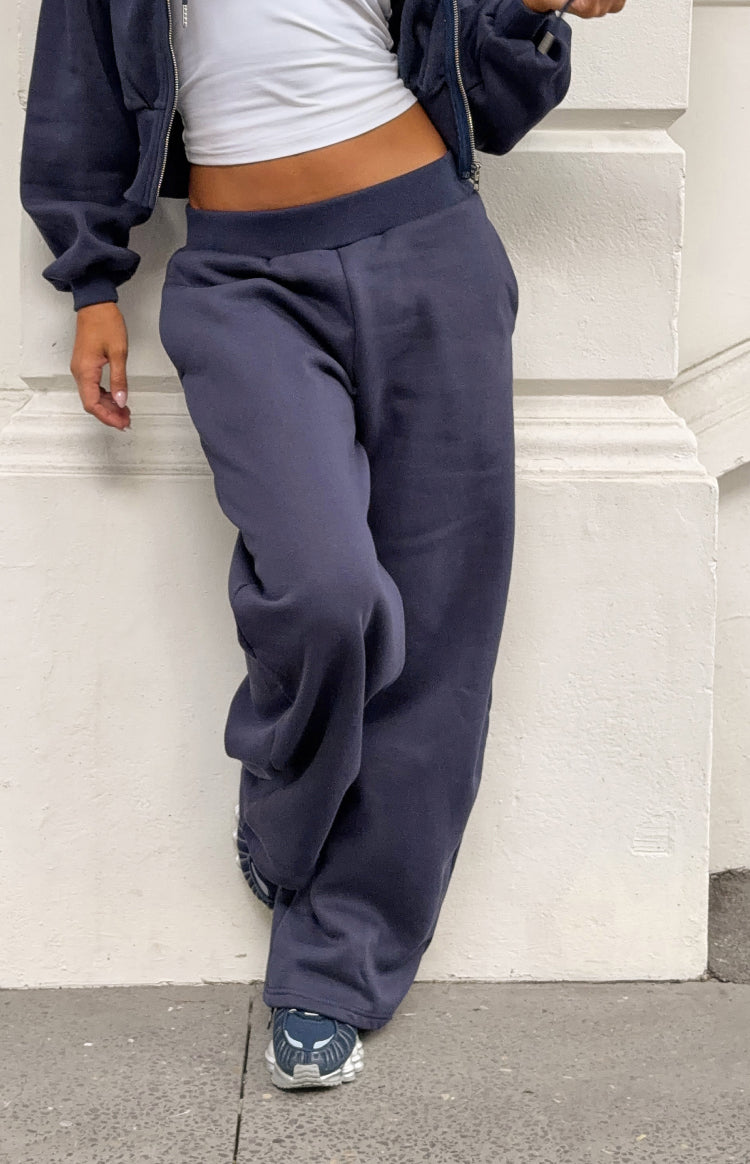 Dora Navy Barrel Leg Track Pants — 7