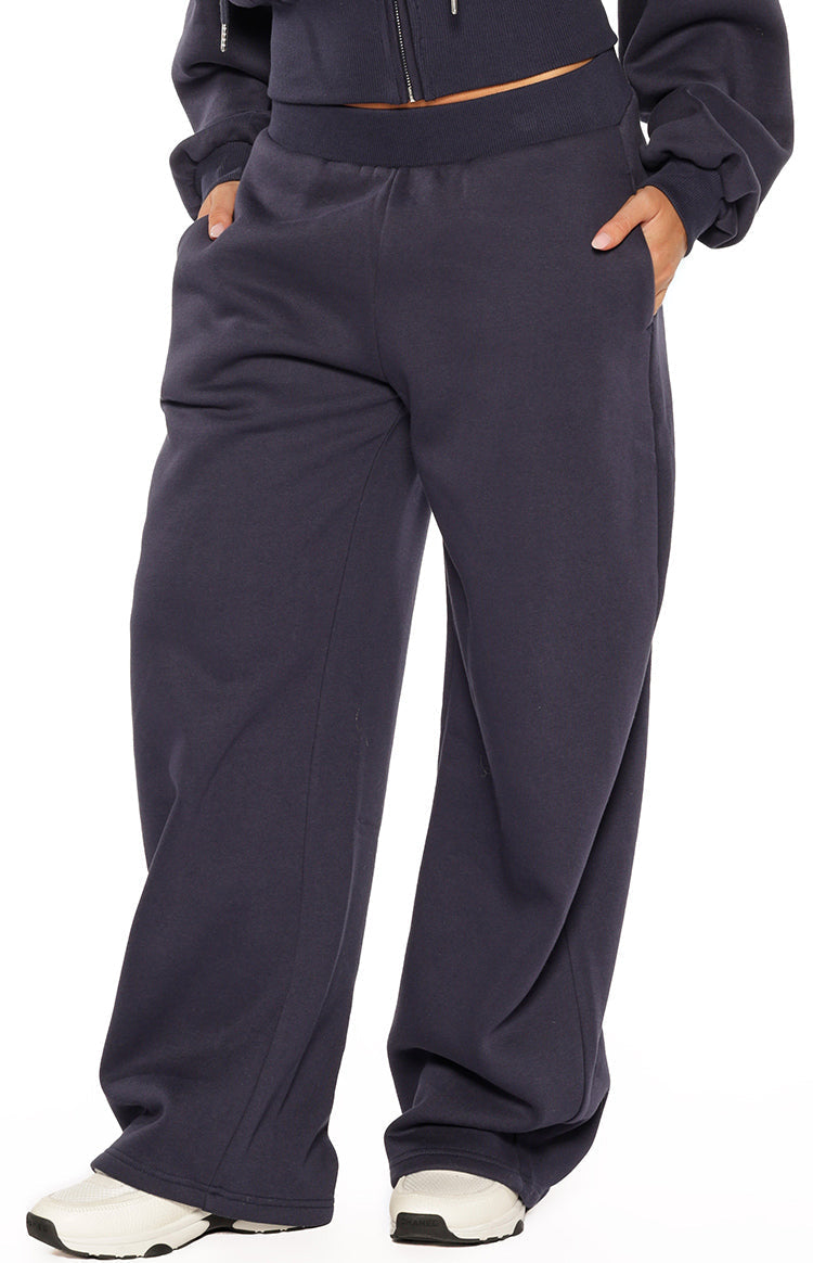Dora Navy Barrel Leg Track Pants — 8