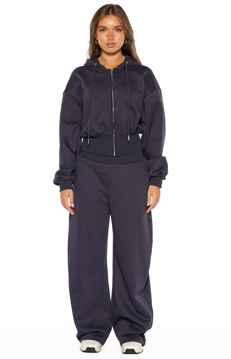 Dora Navy Barrel Leg Track Pants — 9