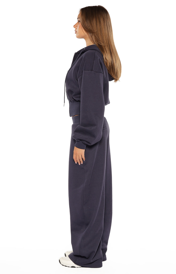 Dora Navy Barrel Leg Track Pants — 11