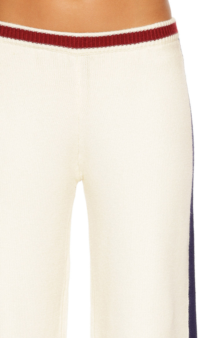 Luna Cream Knit Jacquard Track Pants — 10