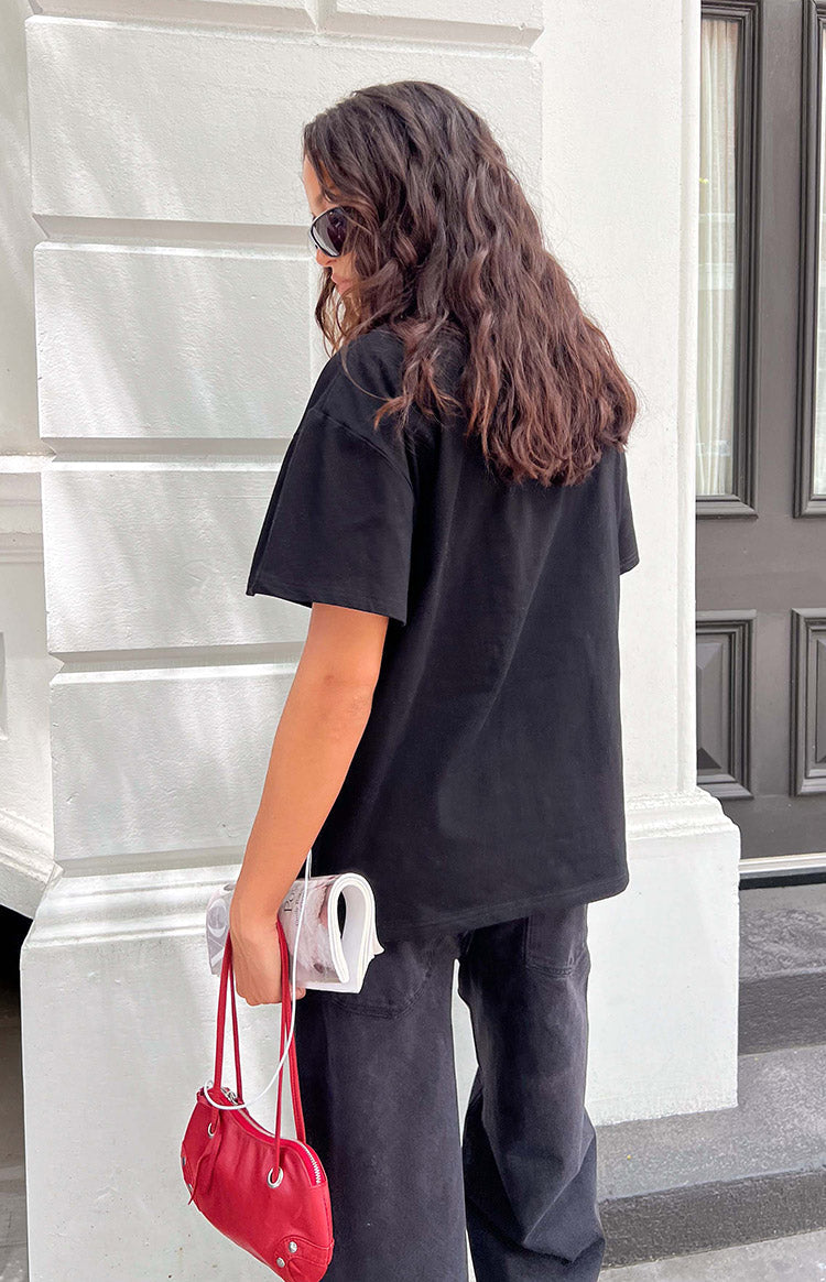 Alba Plain Black Tee — 5