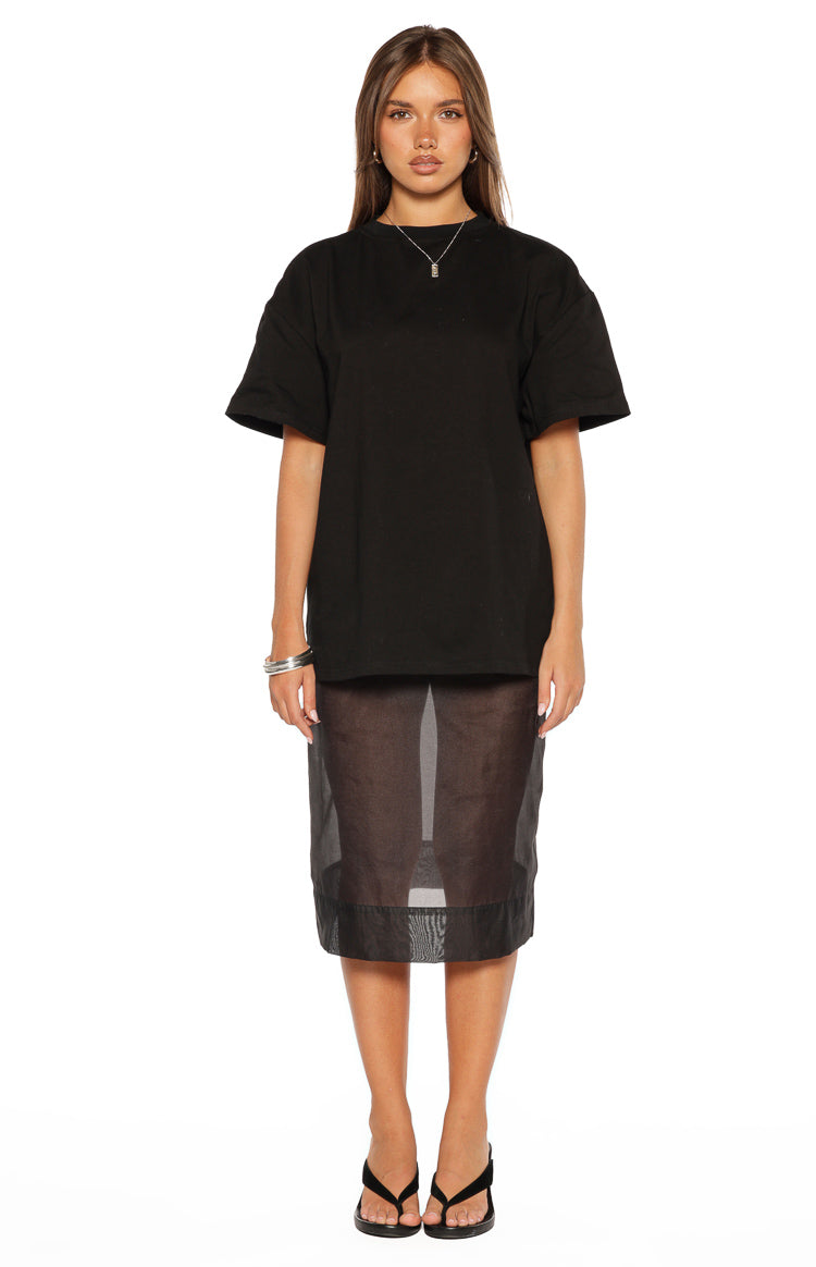 Alba Plain Black Tee — 7