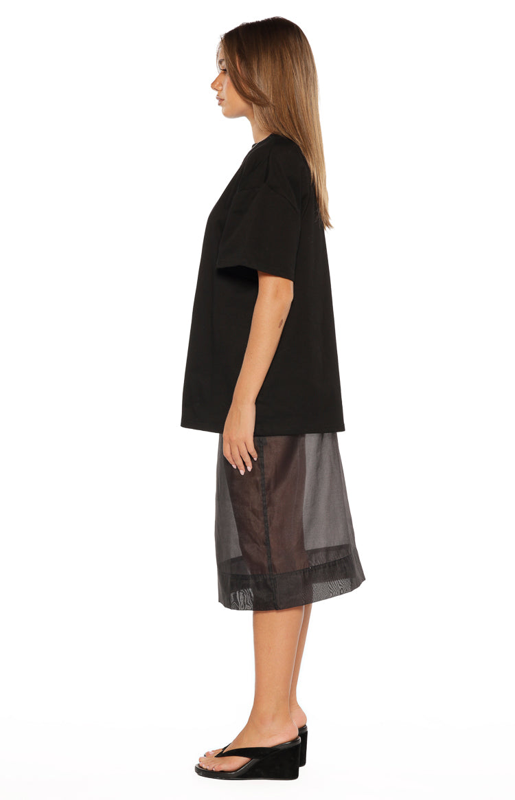 Alba Plain Black Tee — 8