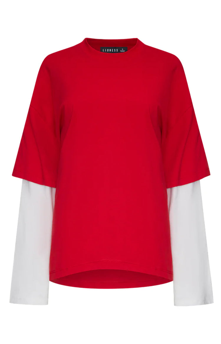 Lioness Bottega Crimson Layered Shirt — 2