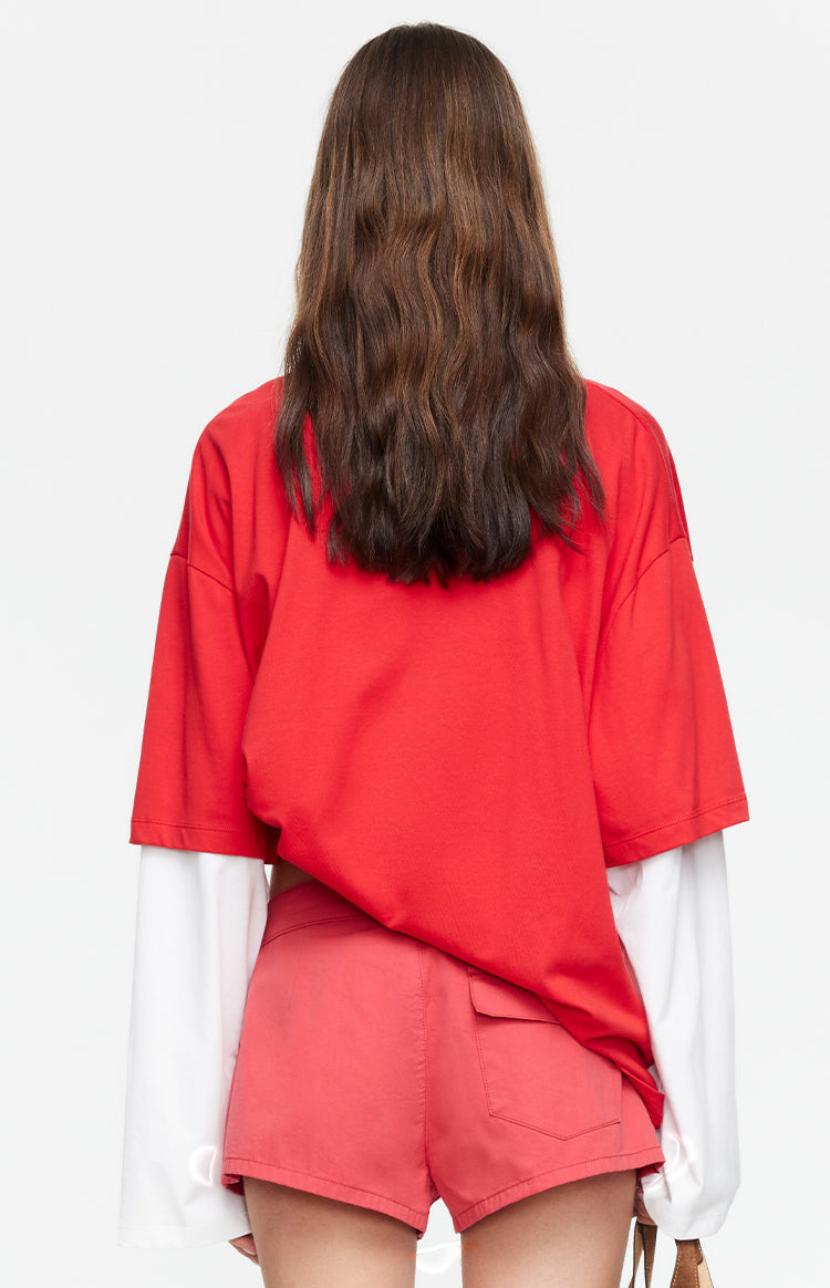 Lioness Bottega Crimson Layered Shirt — 3