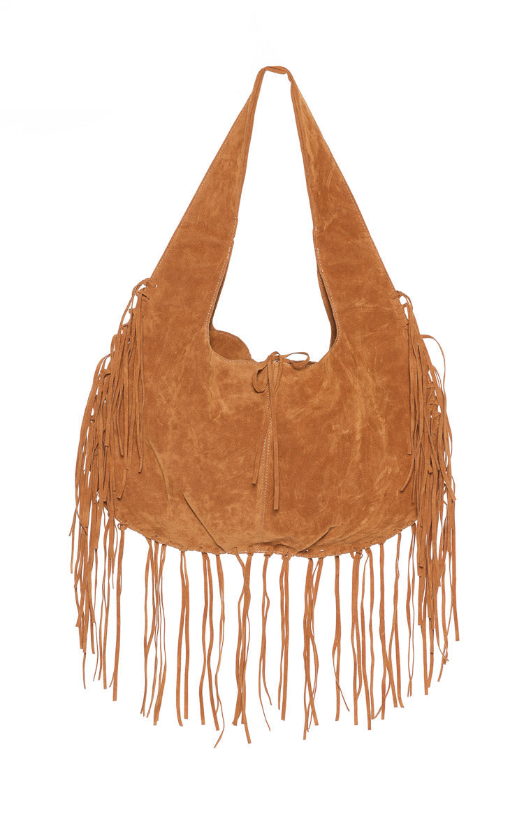 Rosalie Tan Suedette Fringe Shoulder Bag — 2