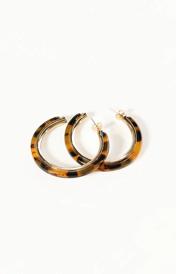 Rufus Tort Resin Hoop Earrings — 1