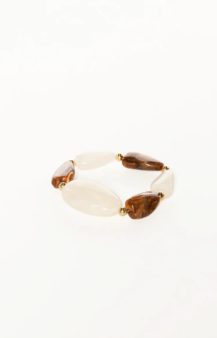 Oscar Brown Resin Elastic Bracelet — 2