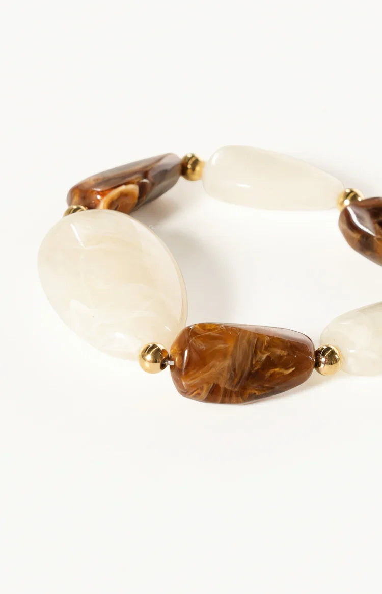 Oscar Brown Resin Elastic Bracelet — 3