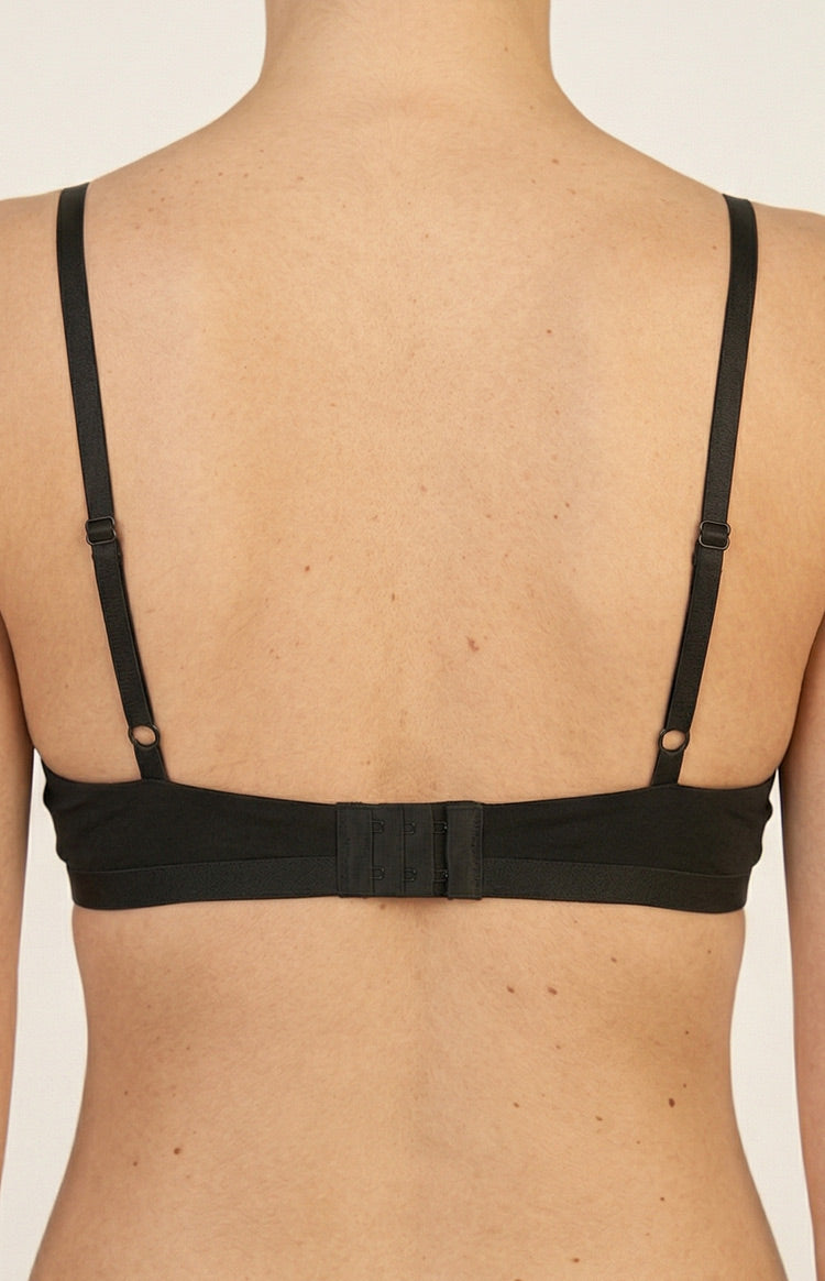 Beatrice Black Jersey Bralette — 6