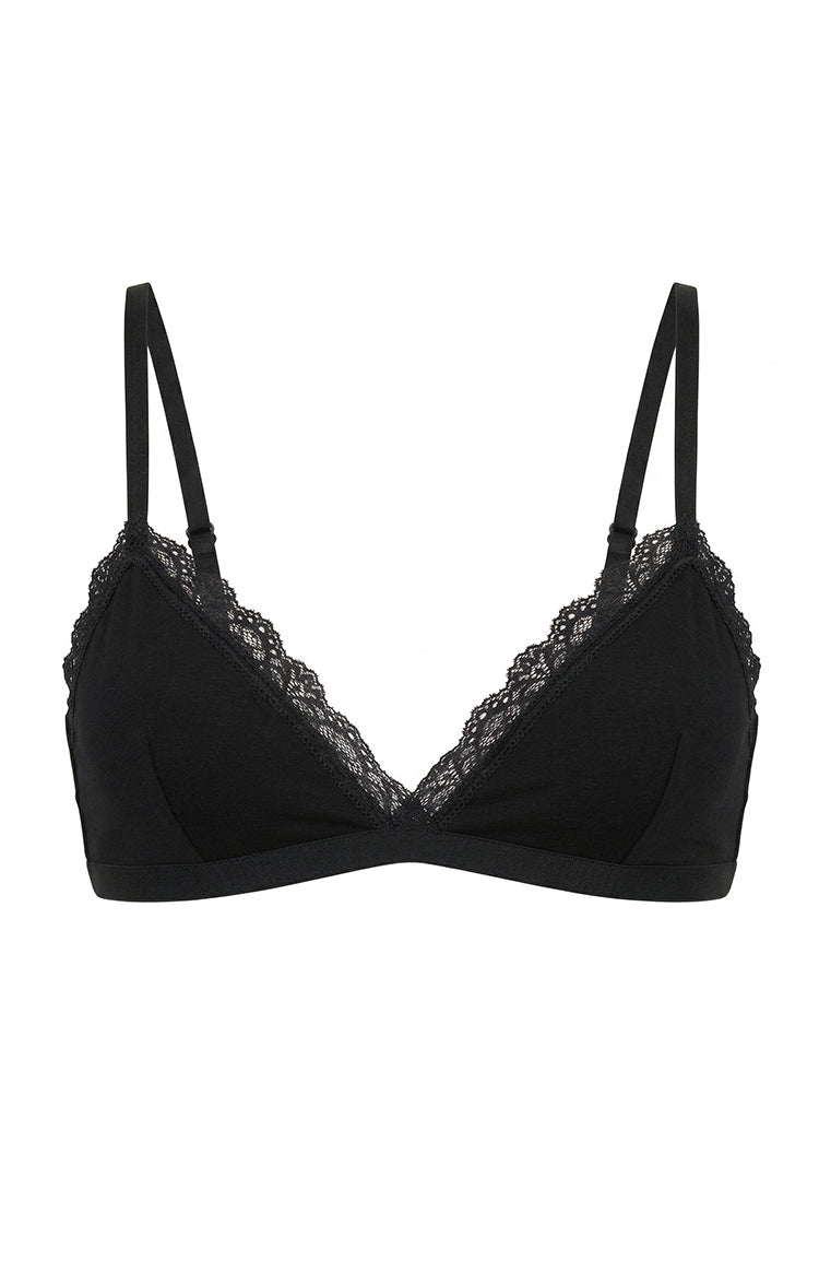 Beatrice Black Jersey Bralette — 8