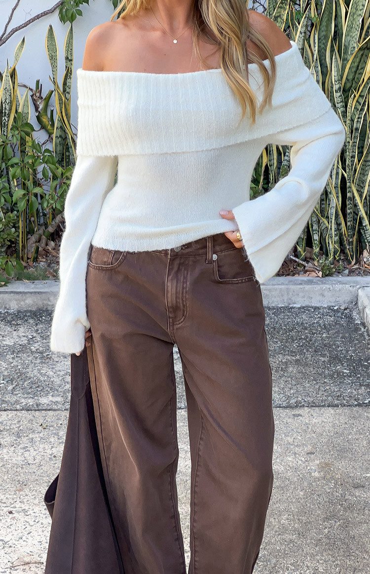 Valeria Brown Carrot Fit Jeans — 1