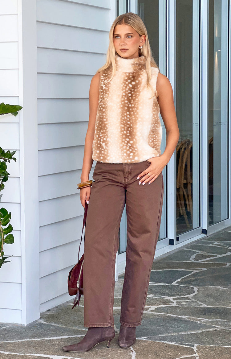 Valeria Brown Carrot Fit Jeans — 5