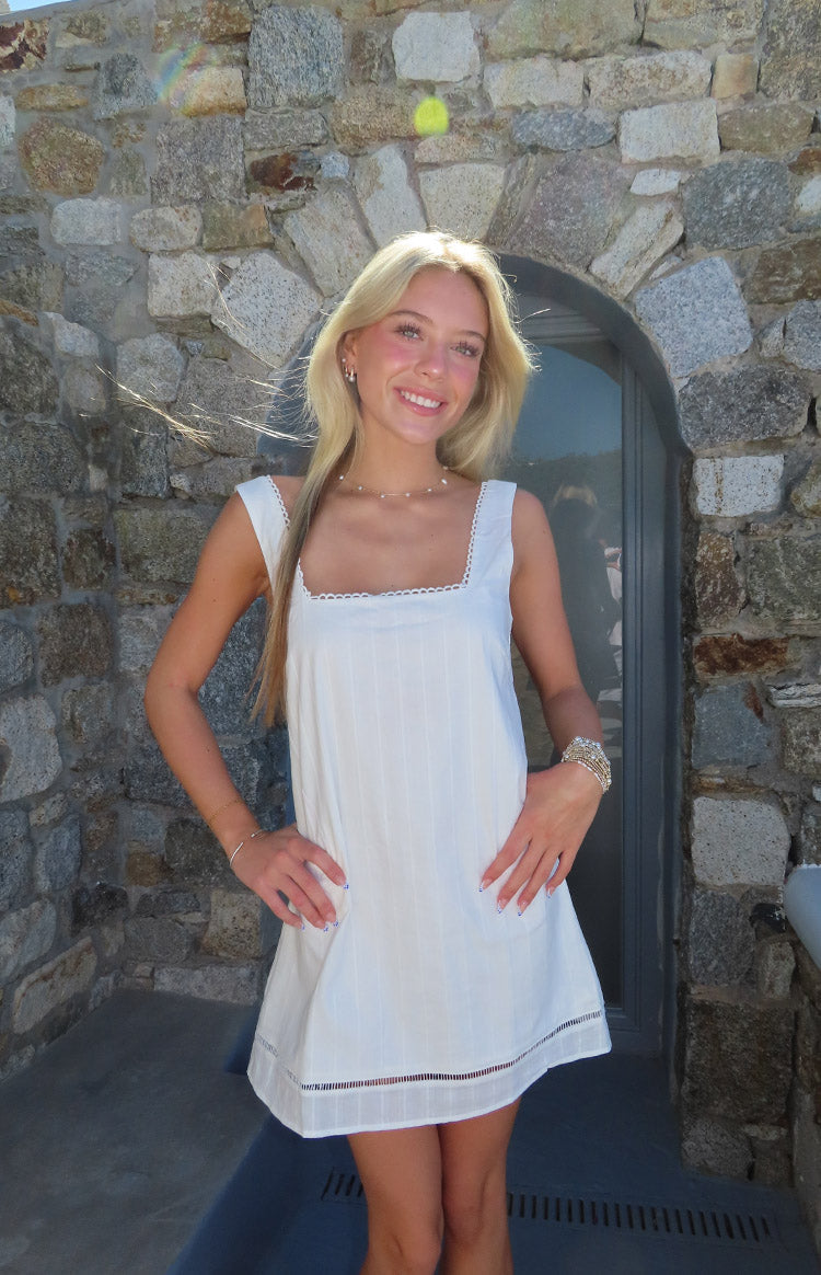 Jenny White Lace Trim Mini Dress — 4