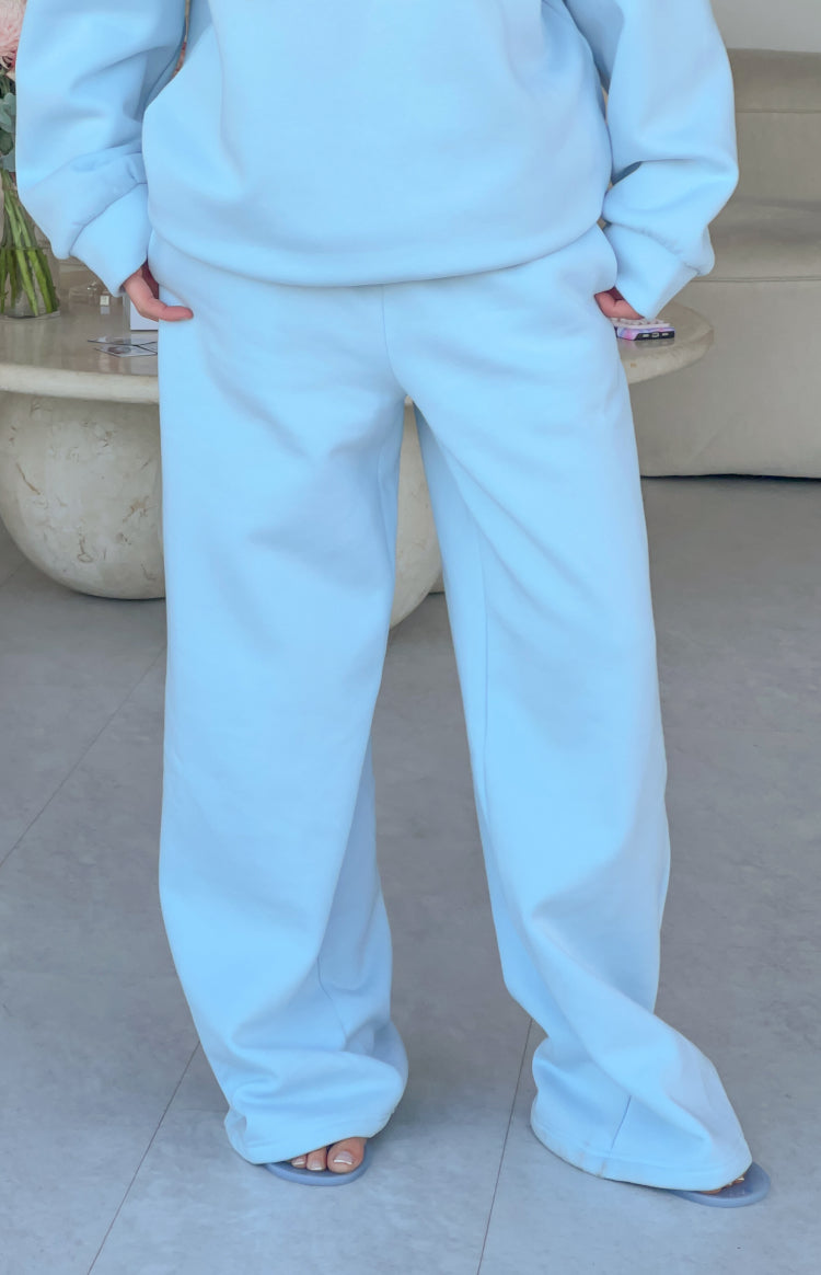 Pip Blue Mid Rise Slouch Fit Trackpants — 4