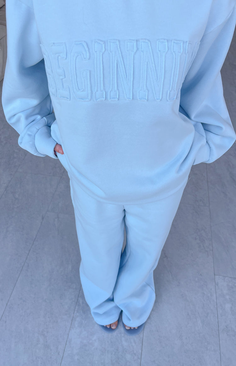 Pip Blue Mid Rise Slouch Fit Trackpants — 5