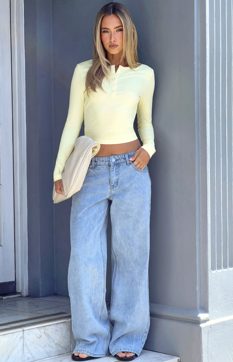 Isabelle Yellow Long Sleeve Top — 3