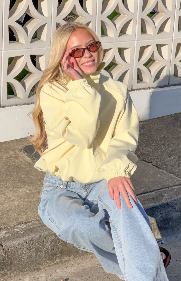 Enya Yellow Funnel Neck Sports Jacket — 5