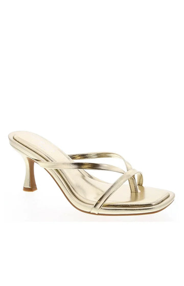 Girls Night Gold Strap Kitten Heels — 1