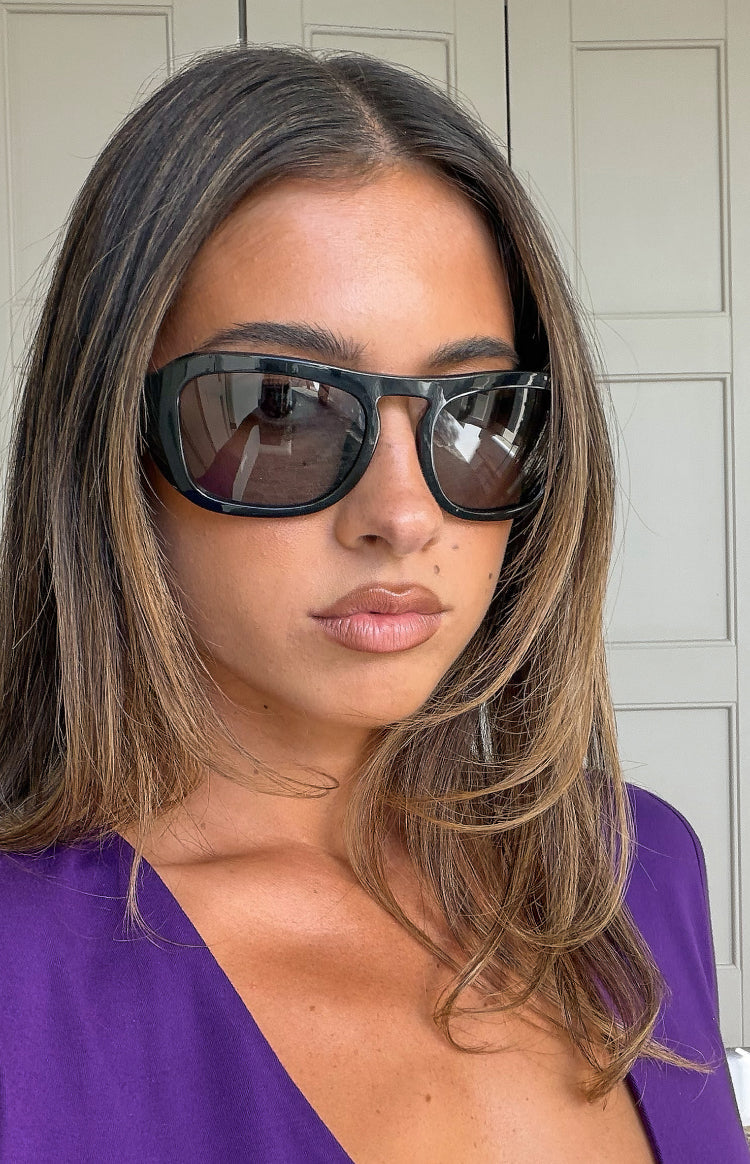 Otra Eyewear Charis Black Oversized Sunglasses — 1