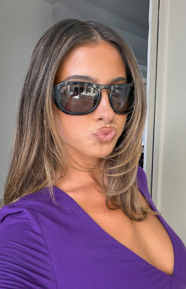 Otra Eyewear Charis Black Oversized Sunglasses — 3