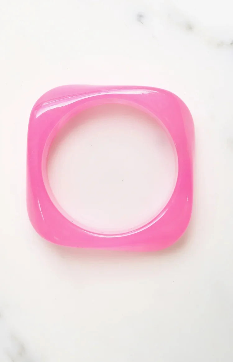 Bernie Pink Resin Bangle — 1