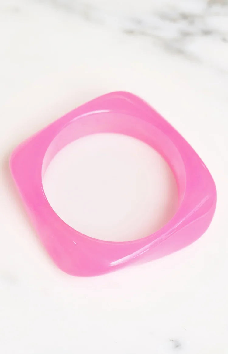 Bernie Pink Resin Bangle — 1