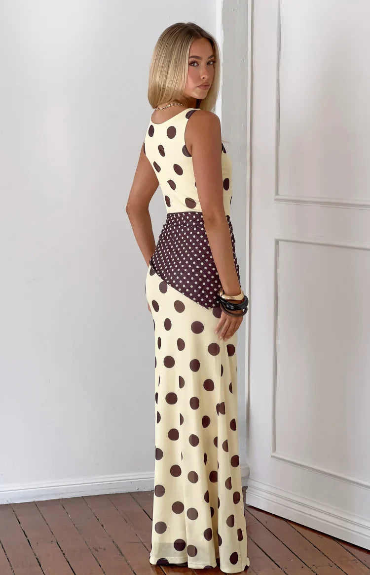 Kela Yellow Polka Dot Maxi Dress — 6