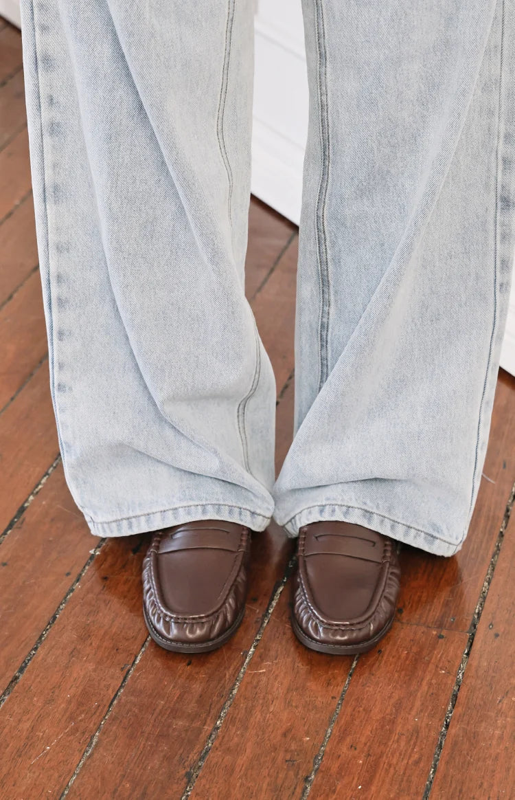 Etta Brown Slip On Loafers — 1