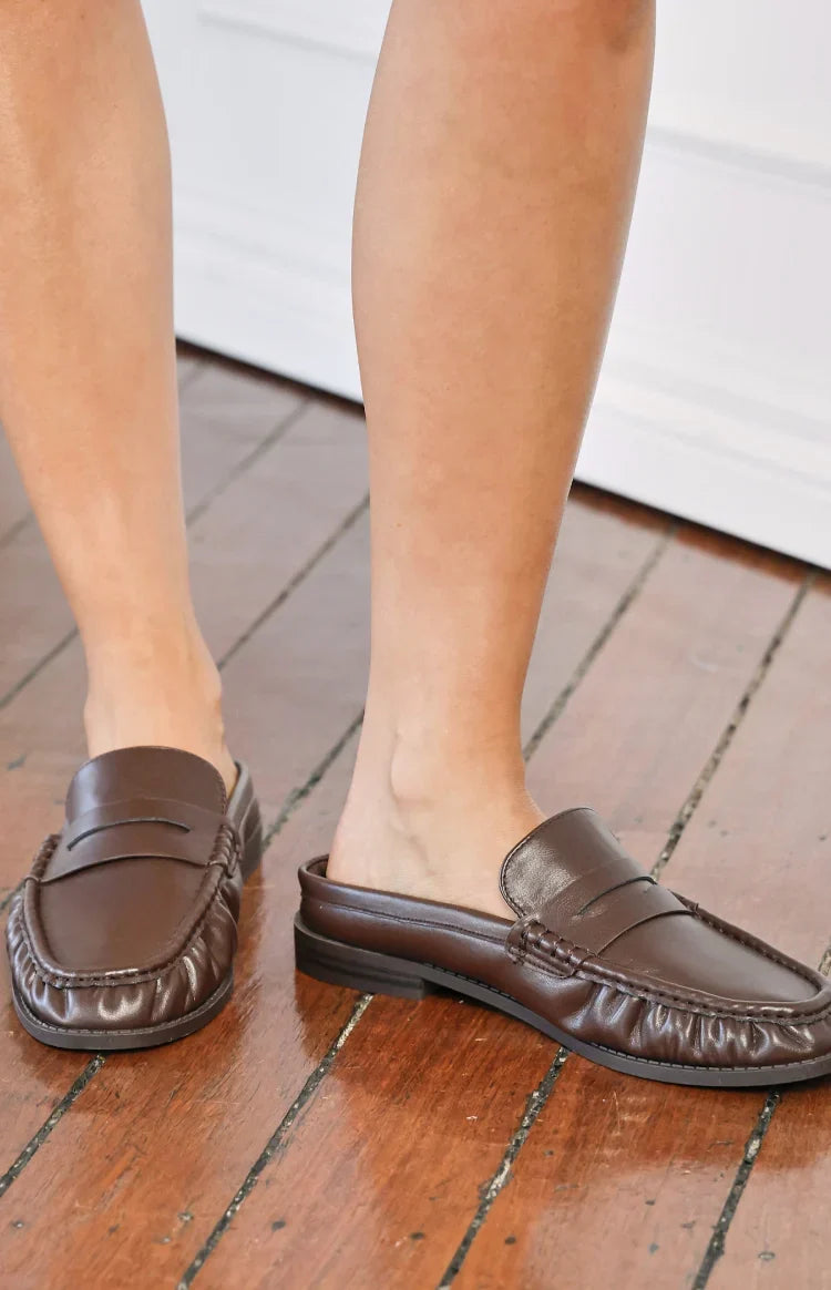 Etta Brown Slip On Loafers — 3