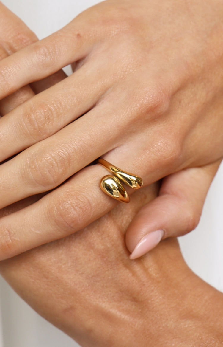 Wanda Gold Adjustable Wrap Ring — 1