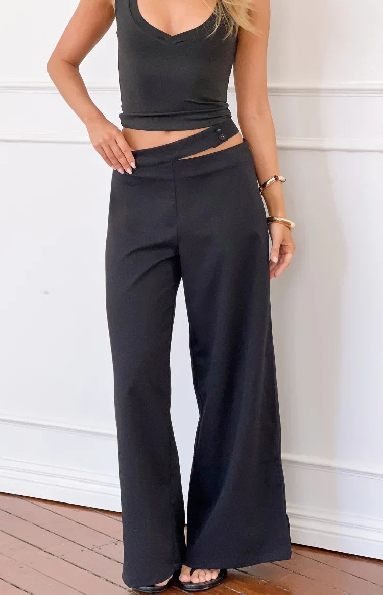 Oakley Black Asymmetric Waist Pants — 1
