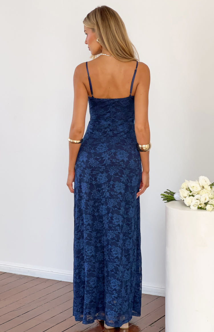 Ely Navy Lace Maxi Formal Dress — 6
