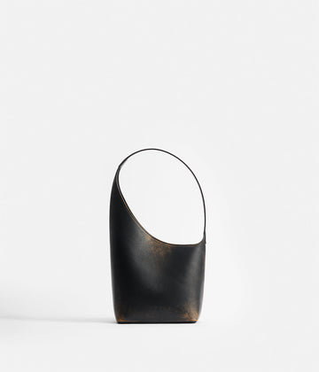Aesther Ekme Demi Lune Calfskin Shoulder Bag - Vintage Black