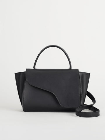 ATP Atelier Arezzo Leather Handbag - Black