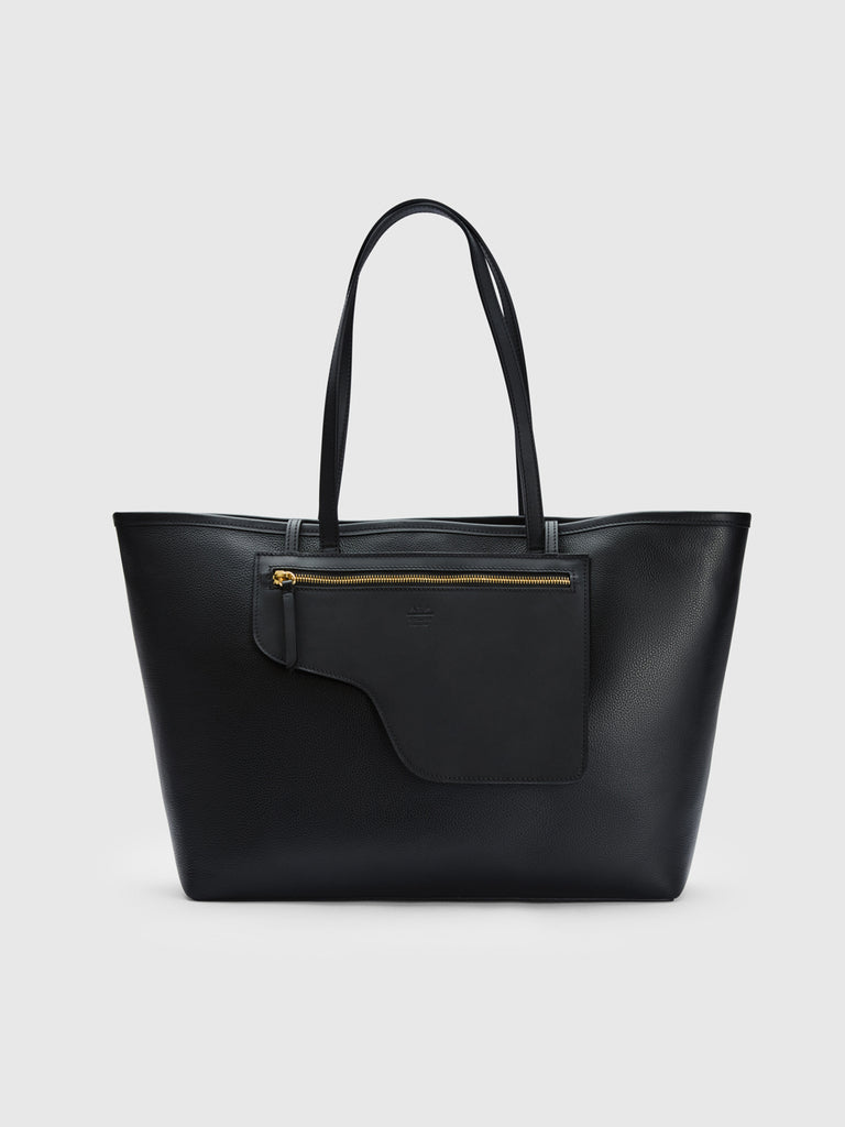 ATP Atelier Eraclea Large Grained Leather Tote - Black