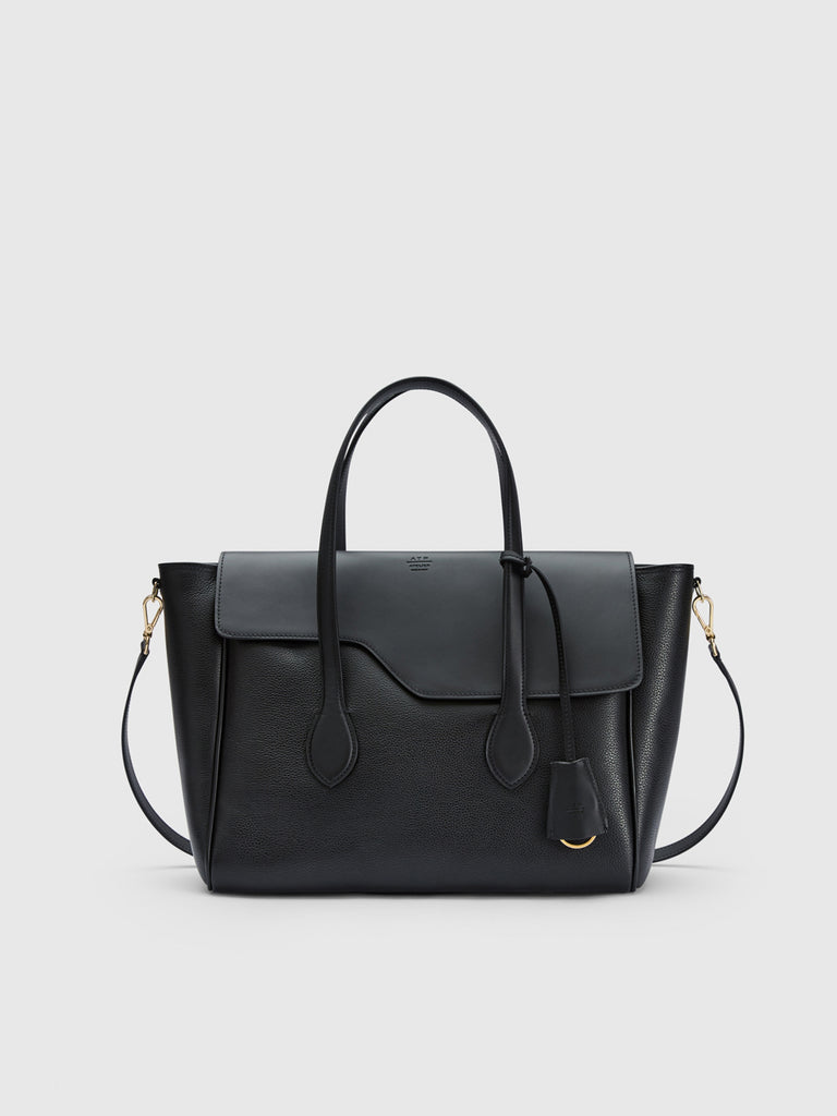 ATP Atelier Merlara Large Grained Leather Handbag - Black