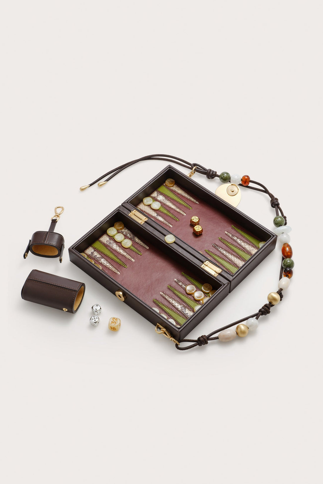 Cult Gaia Backgammon Clutch in leather - Luwak