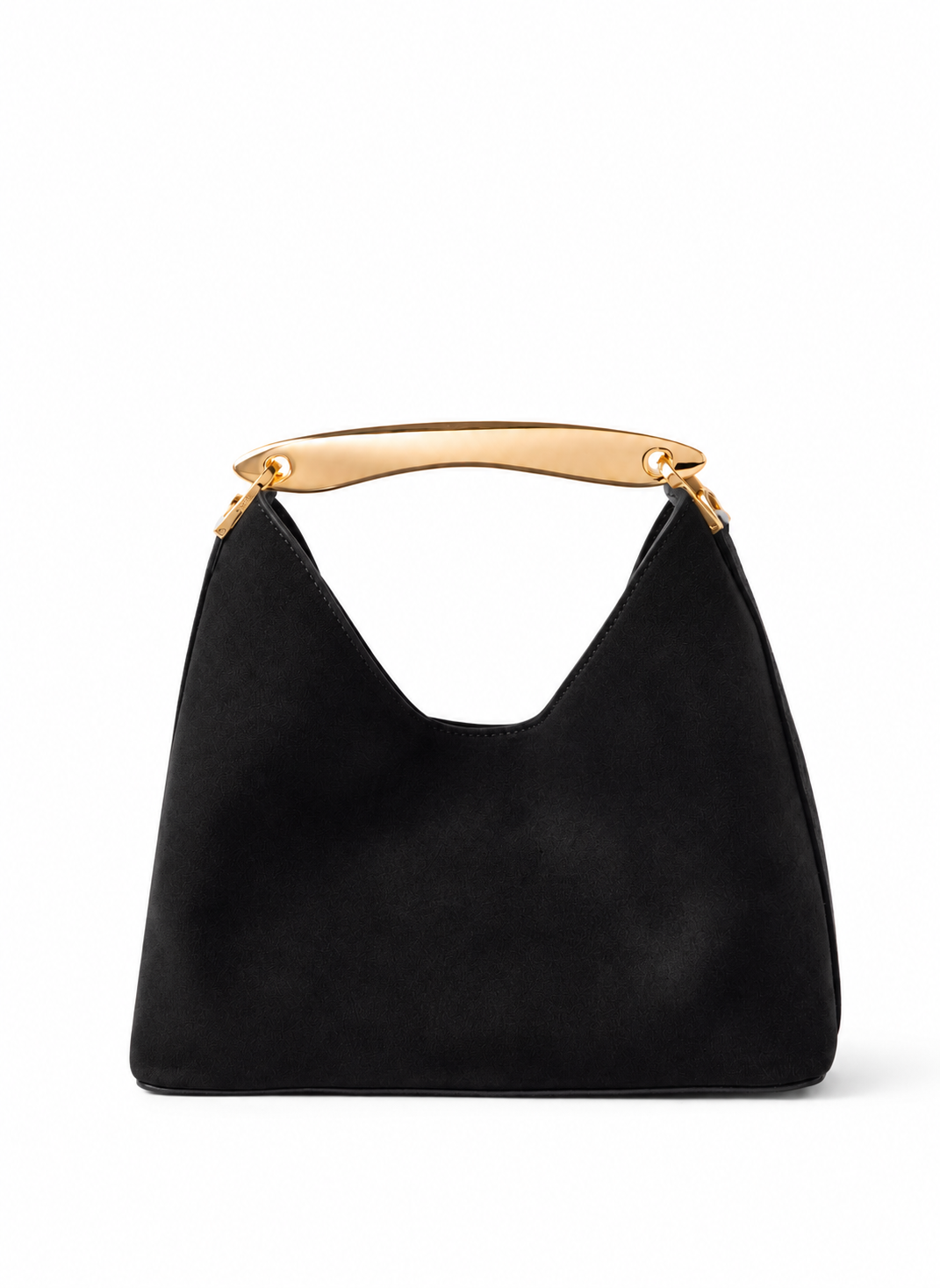 Elleme Boomerang Suede Top-Handle Bag - Black