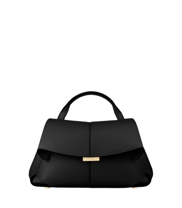 Polène Mokki Mini Calf Leather Crossbody Bag - Black